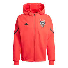 Men's D.C. United adidas Red 2024 Anthem Travel Raglan Sleeve Full-Zip Jacket
