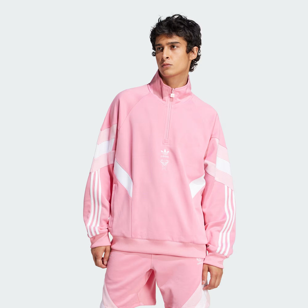 adidas Men's Inter Miami CF Orignials Half-Zip Crew Sweatshirts