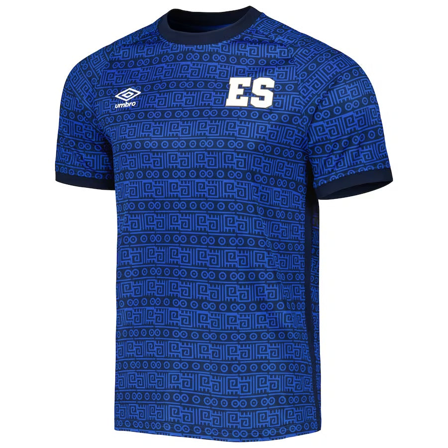 Umbro Kids El Salvador 2025/26 Home Jersey Blue/White - Azteca Soccer