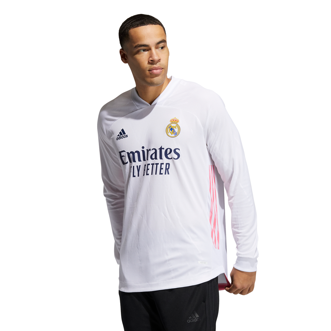 Men's adidas Real Madrid Authentic Home Long Sleeve Jersey 20/21