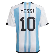 Cargar imagen en el visor de la galería, adidas Argentina 2022 Youth Home Messi Jersey
