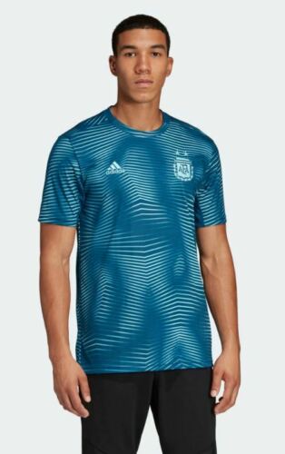 Men's adidas Argentina 18/19 Pre-Match climalite Training T-Shirt - Blue